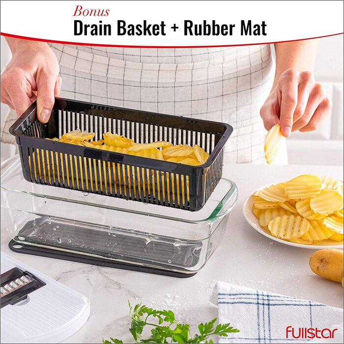 Мандоліна для нарізки овочів 7-в-1: натерття, нарізка скибочками, для кухні