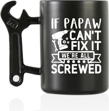 Кружка Onebttl Papaw, кумедний керамічний подарунок для дідуся - Papaw Can Fix (60 символів)