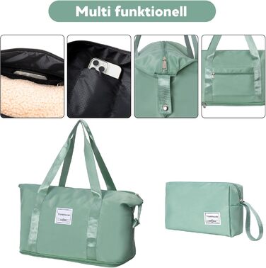 Набір валіз Travelhouse Ascona 5-в-1 (75/65/55 см) з TSA-замком, Spinner-колесами та аксесуарами, ABS+PC, темно-зелений