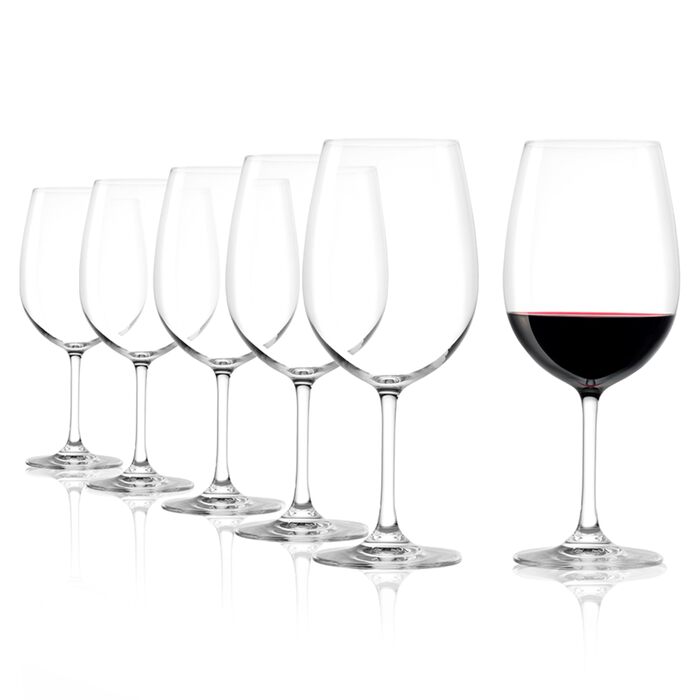 Набір келихів для білого вина Stölzle Lausitz Weinland 6 шт, 290 мл, кришталь, Німеччина - для легких вин та червоних вин, міцні, можна мити в посудомийній машині