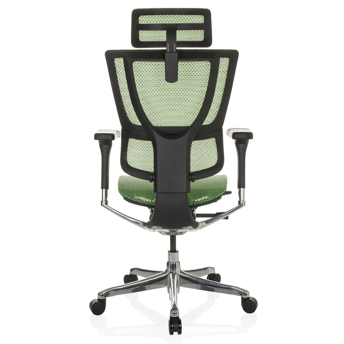 Ергономічне крісло для офісу/кабінету ERGOHUMAN SLIM GEN2 з сітчастою спинкою, колір зелений, hjh OFFICE