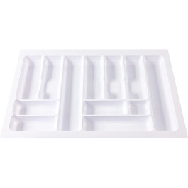 Ящик для столових приладів для висувних ящиків Органайзер для кухонних столових приладів (білий 730x490 мм)