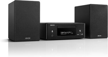 Компактна система Denon CEOL N-12DAB, HiFi, CD, потокове передавання, HEOS, Bluetooth, AirPlay 2, DAB (чорний)