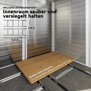 Металевий сарай для інструментів, стійкий до погодних умов та нержавіючий, із замком, розміром 2,40 x 2,06 x 1,98 м, темно-сірого кольору