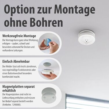 Набір димових датчиків Brennenstuhl 6x RM C 9010 з змінною батареєю (сертифіковано EN 14604, гучний сигнал) білий