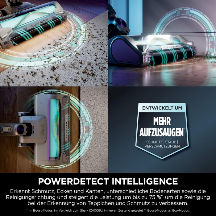 Пылесос Shark PowerDetect аккумуляторный, до 70 мин работы, беспроводной, без мешка, для шерсти животных, аллергиков, ковров и твердых полов, с шарнирным гибким трубопроводом, белый/серый, IP1251EUT