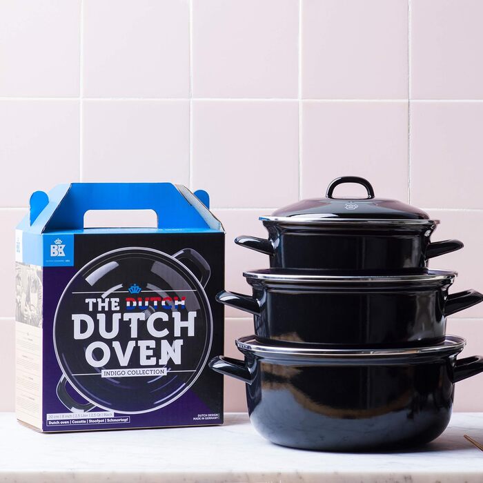 Каструля BK Indigo Dutch Heritage, 20 см/2,5 л, без PFAS, керамічне покриття, індукційна, можна мити в посудомийній машині/духовці, чорна