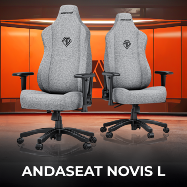 Крісло ігрове Anda Seat Novis Gray Fabric Size L