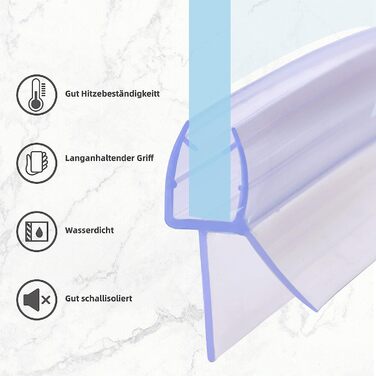 Ущільнювач для душових KOOBON 2 шт. 70 см прозорий