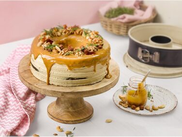 Форма для випікання пирогів Kaiser Inspiration Plus, 28 см, кругла, з 2 днами, для плоских та трубчастих пирогів, антипригарне покриття, виймається, випічка без клею