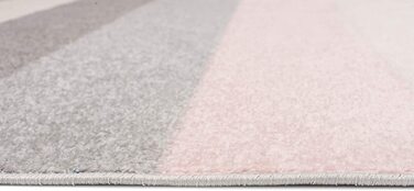 Килими Carpeto, килим для дитячої кімнати для хлопчиків і дівчаток - дитячий килим для ігрової кімнати для підлітків-багато кольорів і розмірів пастельних тонів (80 х 150 см, рожево-сірий)
