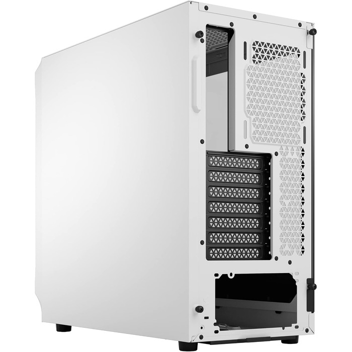 Корпус для ПК Fractal Design Focus 2 White з загартованим склом, білий, сітчаста передня панель, 2 вентилятори 140 мм, ATX, ігровий