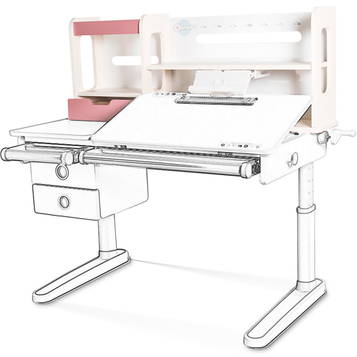 Полиця - надбудова до парти Oxford Wite (арт.Shelf Wite BD-930-2 PN)