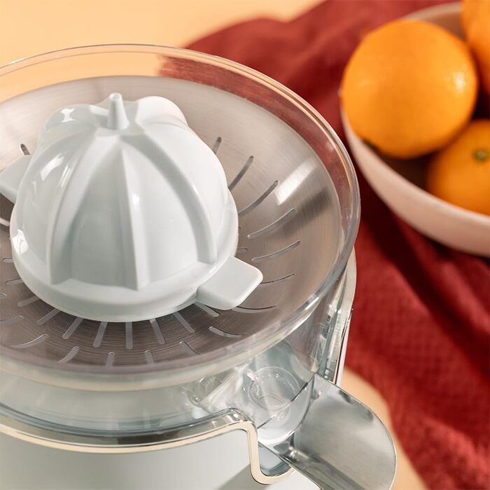 Електрична цитрусова преса Cecotec Xqueeze RetroJuice 1000 Green - 1000W, нержавіючий фільтр, 2 конуси різного розміру