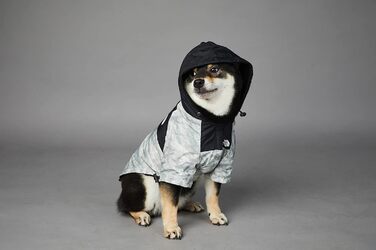 Дощовик для собак Vivi Bear водонепроникна куртка для собак з капюшоном і регульованим поясом Плащ надлегкий дихаючий светр для собак з капюшоном для середніх і великих собак, (4XL, Сірий)