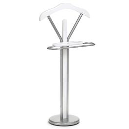 Стійка для одягу IDIMEX Fabio з вішалкою та полицею - безшумний дворецький, органайзер для одягу (білий)