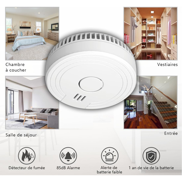 Датчик диму ELRO FS1801 - 10 шт. Відповідає стандарту EN14604