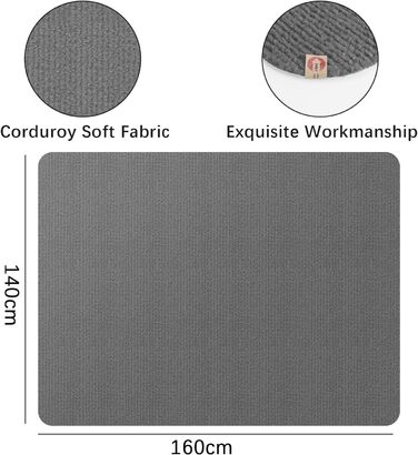 Килимок під офісний стілець 140x90 см | Захист для підлоги | Килимок від подряпин | Для ламінату, паркету та твердих підлог (Темно-сірий)