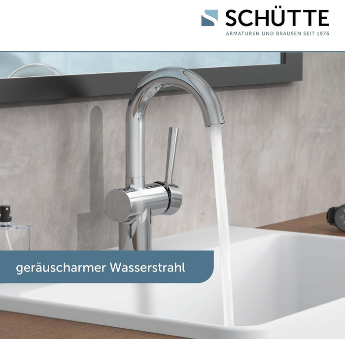 Змішувач для ванної SCHÜTTE 79710 LONDON з висувною лійкою, для миття волосся, однорідний, з комплектом зливу, хром