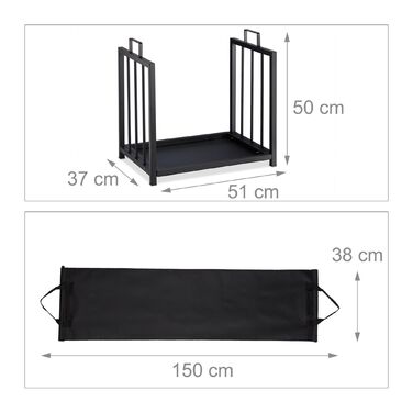 Підставка для дров Relaxdays зі сталі