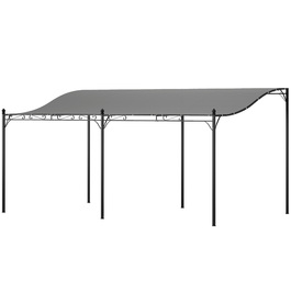 Альтанка Outsunny Extension Pergola з дахом, водовідштовхувальний навіс для альтанки, окремо стояча садова альтанка Патіо Навіс для альтанки Захист від сонця для саду патіо приблизно 3x5x2,5 м Темно-сірий | Аосом