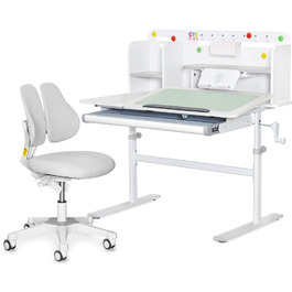 Комплект парта Evo-кids TH-230 Grey + крісло Evo-kids Mio Lite G (арт.TH-230 W/G + Y-208 G)