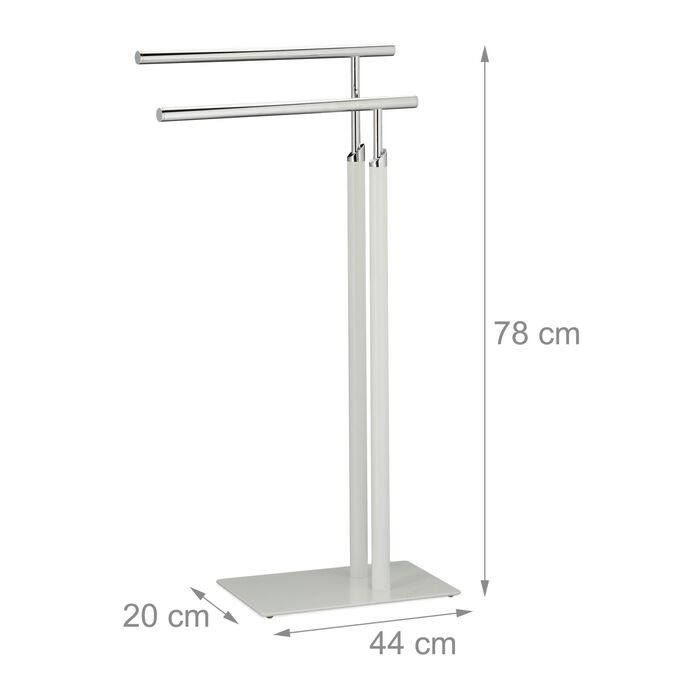 Підставка для рушників Relaxdays, біло-срібна