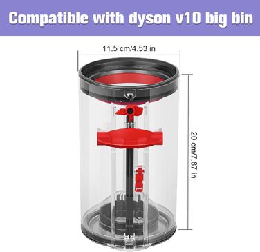 Пилозбірник DrRobor для Dyson V10 Animal/Absolute, запасна частина 969509-01 Контейнер для пилу