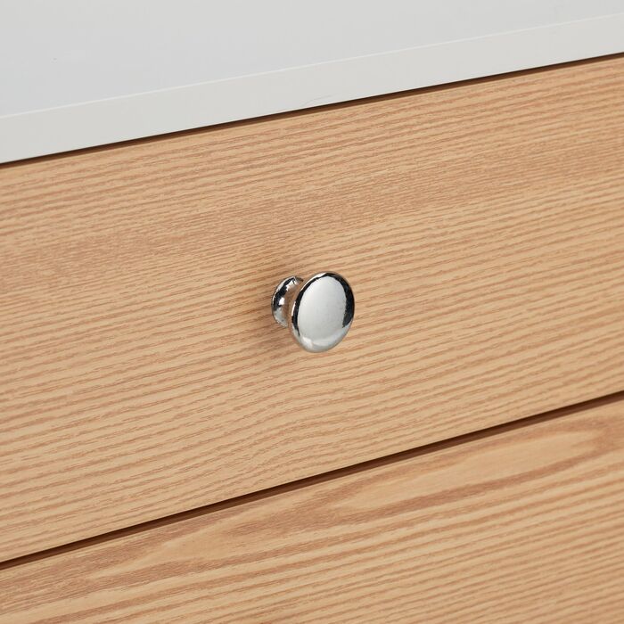 Нічний столик Relaxdays білий з 2 шухлядами