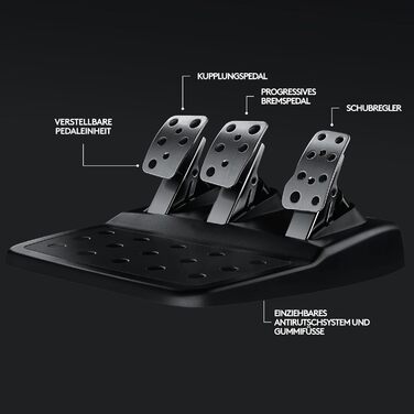 Logitech G29 Driving Force Racing Wheel – Ігровий кермо з Force Feedback для PS5, PS4, PC, Mac. Шкіряне кермо, педалі з нержавіючої сталі.