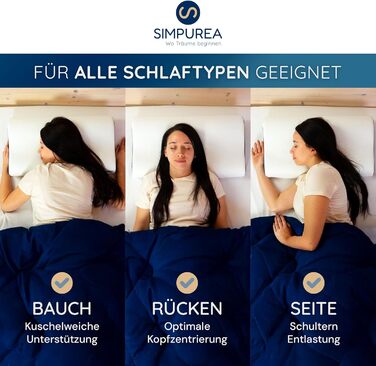 Ортопедична подушка 'Panda' - ергономічна подушка для шиї з дихаючим пінополіуретаном (memory foam) та вентиляційними отворами - для тих, хто спить на спині, боці та животі - знімний чохол