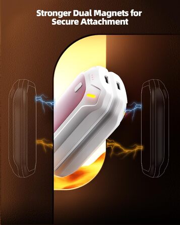 Електричні грілки для рук ColdSky (2 шт), рожеві - багаторазові, портативні, до 12 годин нагріву