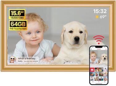 Цифровий фоторамка Frameo 10.1 дюйми, IPS, HD 1280x800, 32GB, Wi-Fi, автоповорот, Frameo App