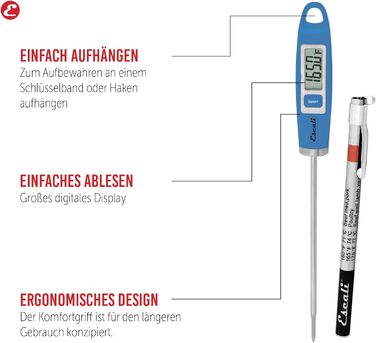 Кухонний термометр Escali DH1-U - термометр для гурманів - термометр для м'яса - термометр для барбекю - сертифікований NSF