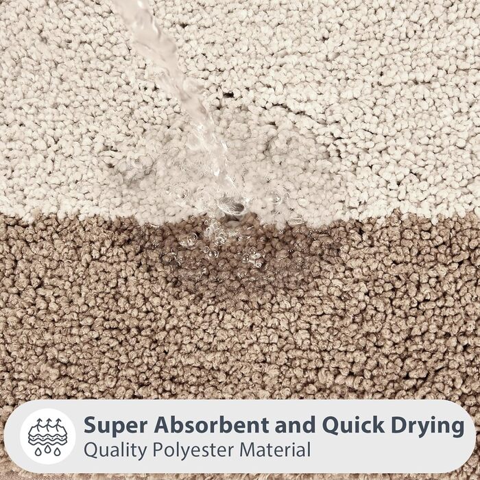 Килимок для ванної кімнати, неслизький, миючий, 76 x 150 см (Бежевий)