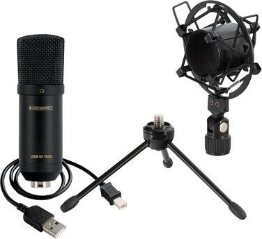 McGrey USB-M 1000 BK: Конденсаторний мікрофон для подкастів, стрімінгу та геймінгу. Чорний