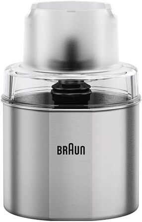 Блендер Braun MultiQuick 7 MQ 7035X, 1000 Вт, з ActiveBlade, знімна нержавіюча насадка, 3 аксесуари, чорний + насадка для кави та спецій MQS 270 SI