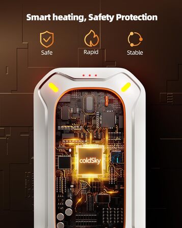 Електричні грілки для рук ColdSky (2 шт), рожеві - багаторазові, портативні, до 12 годин нагріву