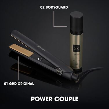 Випрямляч для волосся ghd Original - для гладкого, м'якого та блискучого волосся, без пошкодження від високих температур, підходить для всіх типів волосся, чорний, нова упаковка