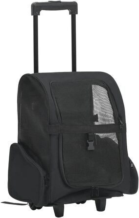 Візок для домашніх тварин складний чорний собачий візок рюкзак сумка для транспортування