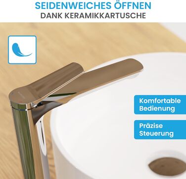 Чорний матовий змішувач для умивальника Aldeya: стильний дизайн, монтажний комплект, висока модель