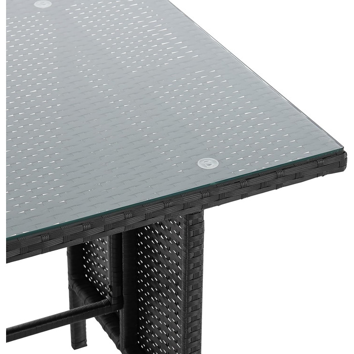 Садовий кутовий диван SVITA Monroe з ротангу (поліротанг) чорного кольору - комплект меблів для відпочинку