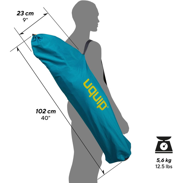 Крісло для кемпінгу Uquip Пляжне крісло Беккі Складне крісло Складаний стілець Регульований 120 кг Синій одномісний