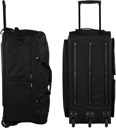 Сумка-візок 182 л з 3 колесами Чорна валіза Дорожня сумка Візок, 24 XXXL