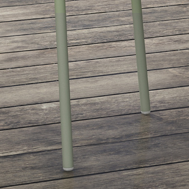 Набір садово-патіо стільців (4 шт.), зі спинкою та підлокітниками, стійкий до погодних умов, витримує до 120 кг, комбінований матеріал (пластик/метал), колір - зелений.