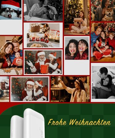 Liene Pearl K100 Міні-фотопринтер для смартфонів, білий. Підтримка Bluetooth 5.0, сумісний з iOS та Android, 5 листів фотопаперу.