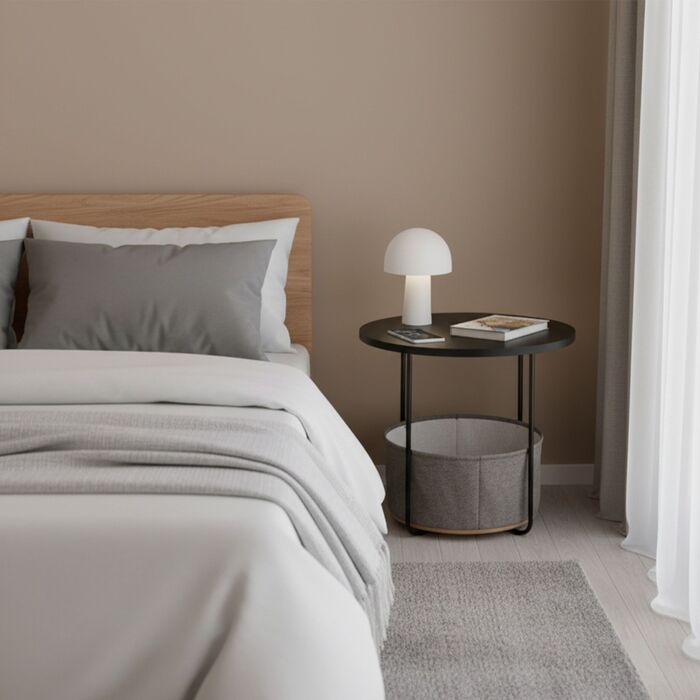 Relaxdays: Приставний столик з кошиком