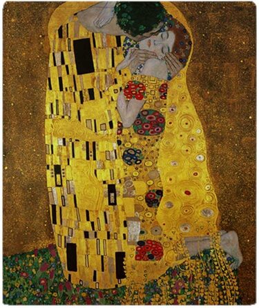 Ковдра YISUMEI Gustav Klimt 150x200 см коричнева
