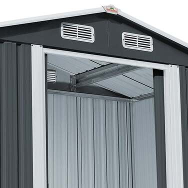 Садовий сарай Антрацит Метал 312x257x178см