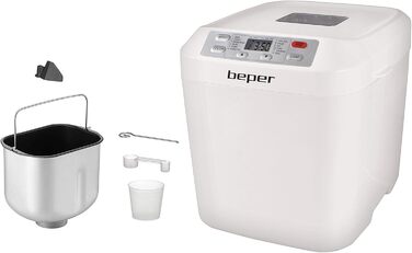 Хлібопекарська машина BEPER з антипригарним контейнером з ABS пластику, біла